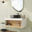 Meuble-lavabo mural simple 30 po avec vasque en céramique-130006722