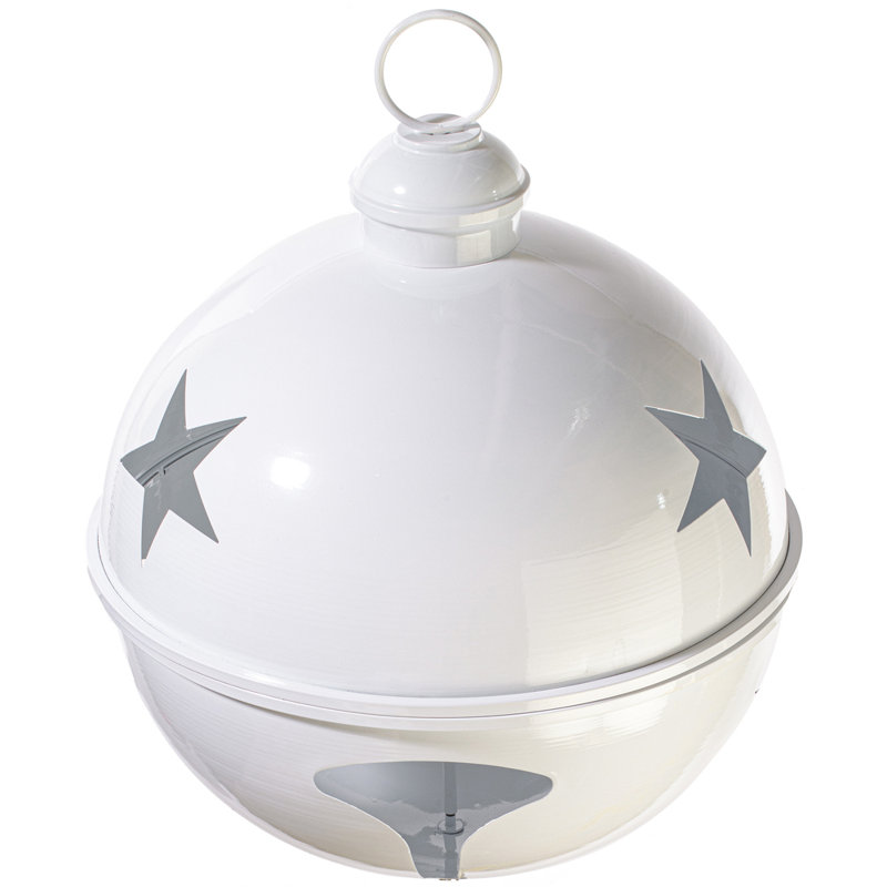 Ornement en forme de cloche., blanc, H 20 po x l 20 po x P 20 po
