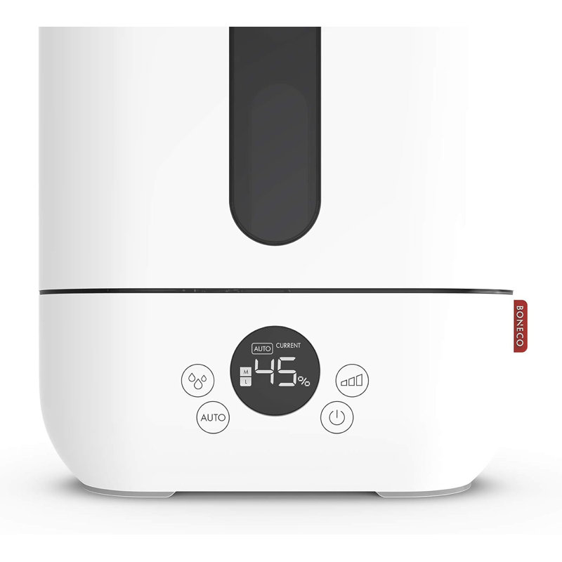 Boneco U250 Ultrasonic Air Humidifier White with Filter & Ionic Silver Stick - Touch LED Display, Cool Mist Air Aromatherapy Diffuser 3.5L
