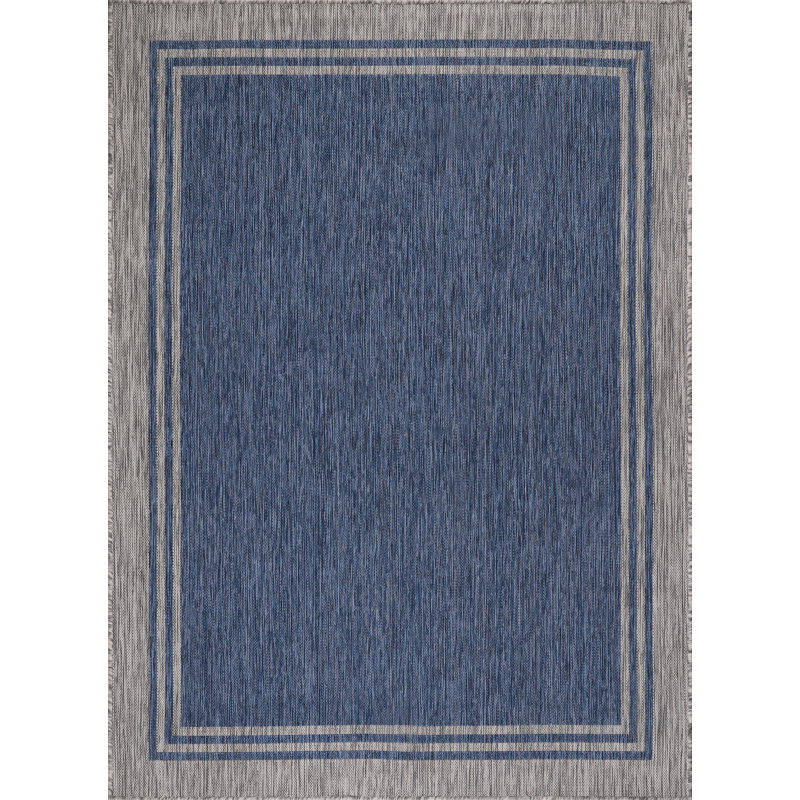 Tapis intérieur / extérieur Waikiki, Bleu/gris, Rectangle 8' x 10'
