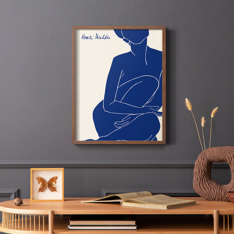 Matisse DI, reproduction encadrée - bois massif, Brun, H 28 po x l 22 po