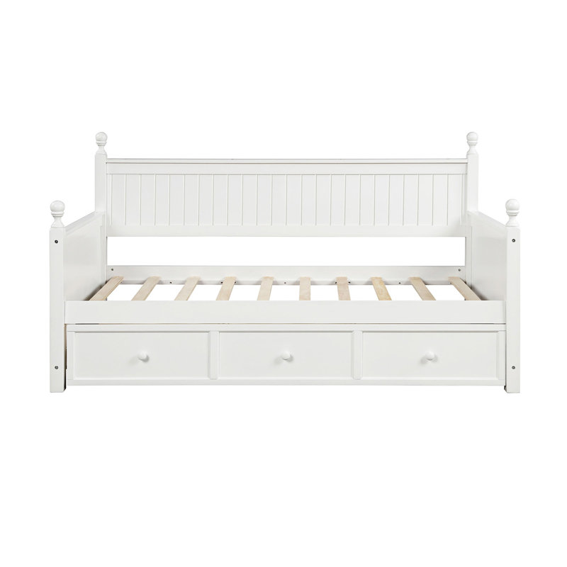 Seavy Twin Size Wood Daybed with Three Drawers