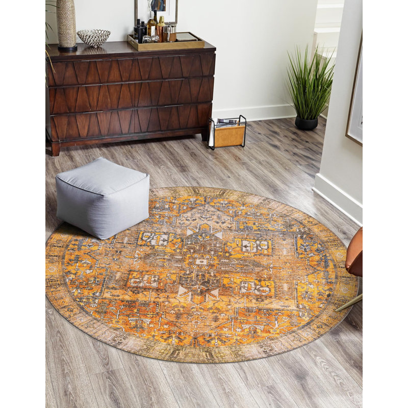 Oppie Moroccan Indoor Rug, Round 3'6"