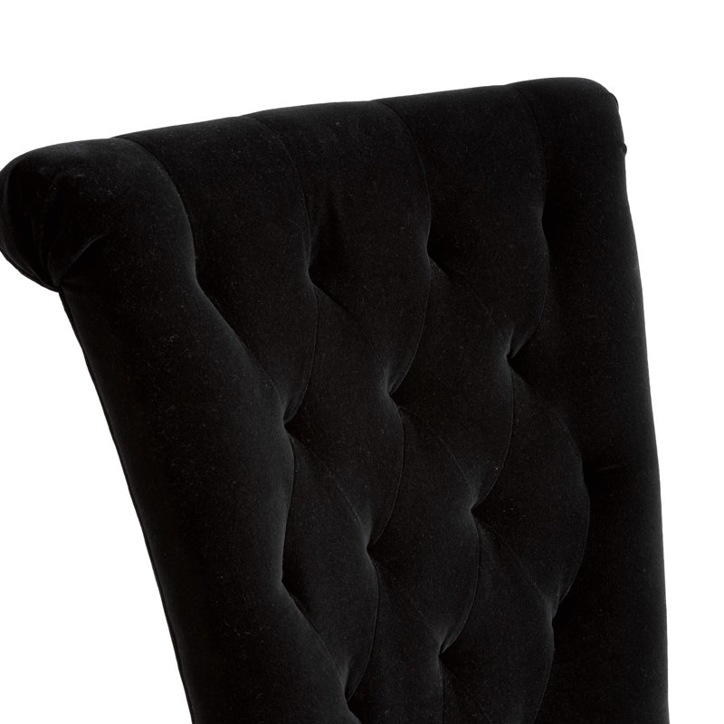 Tabourets de comptoir évasés en velours noir