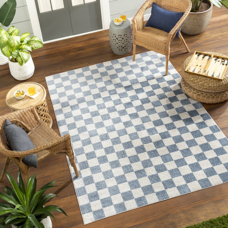 Tapis à carreaux Jules, Rectangle 7 pi x 9 pi