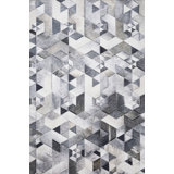 Rogers Geometric Gray Area Rug