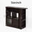 Multifunctional Modern Bar Cabinet With Rotating Top, 6 Storage Spaces And 2 Doors Cabinet