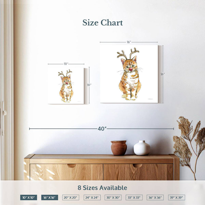 Lelend Christmas Kitties I Square, 10" H x 10" W