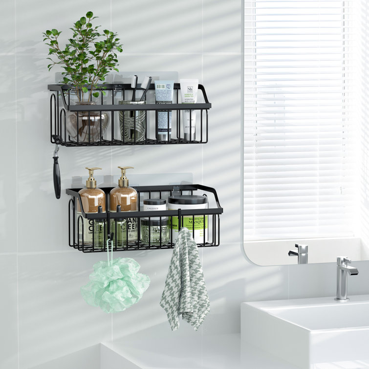 Trevethan Adhesive Stainless Steel Shower Caddy (2 Pack)