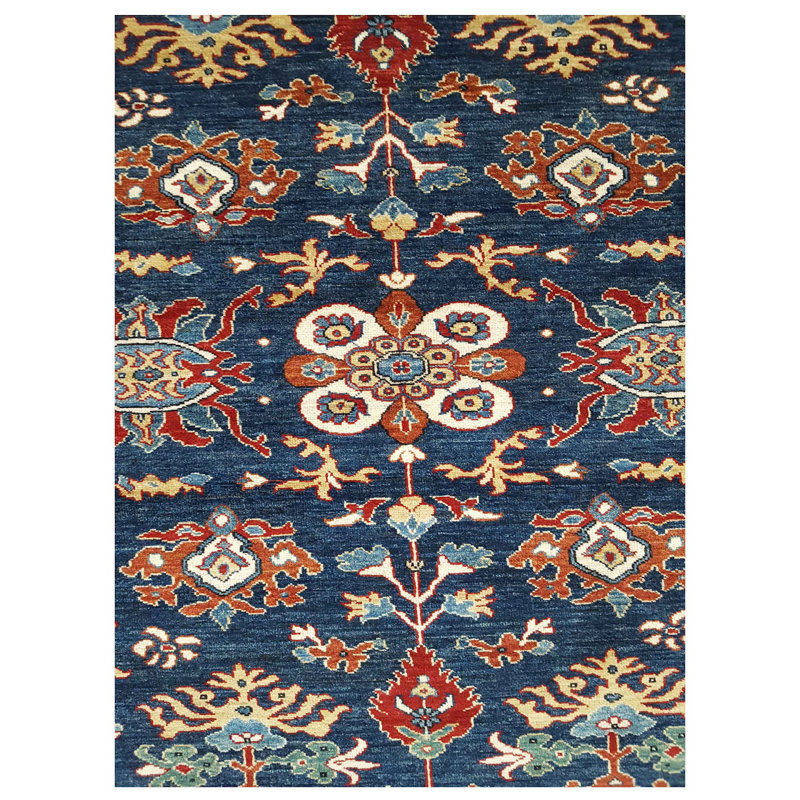 Davey Hand Knotted 9x12 Navy Rug
