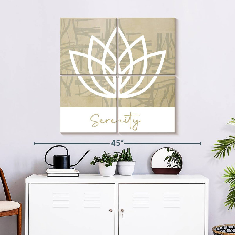 Lotus sérénité Tergel, H 32 po x l 32 po