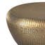 Preston 36"W Modern Round Metal Coffee Table With Hand-Hammered Texture