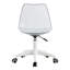 Chaise de bureau pivotante moderne à dossier transparent avec vérin à gaz réglable en hauteur, coussin d'unité centrale et roulettes lisses, pour le bureau à domicile et le meuble-lavabo