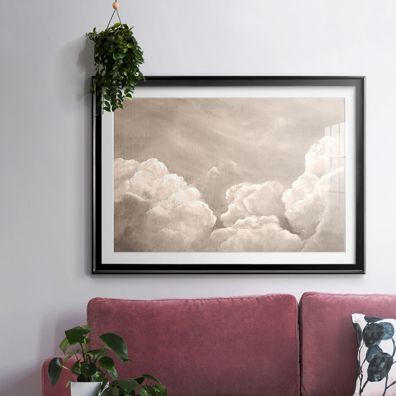Painted Clouds II, reproduction d'art encadrée, Noir, H 15 po x l 21 po x P 1,5 po