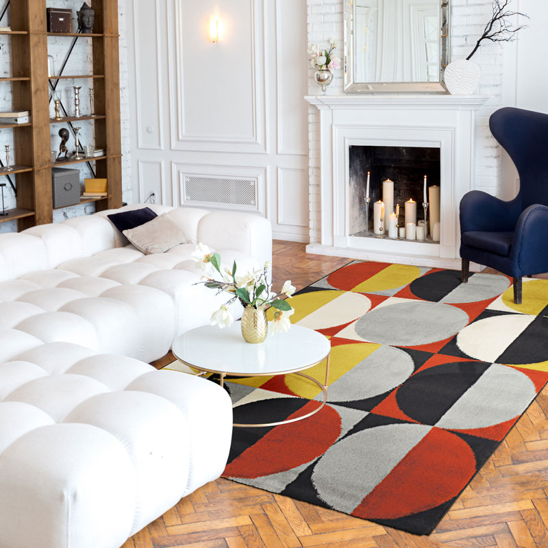 Dyess Polka Dots Area Rug, Rectangle 120cm x 170cm
