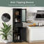 Amatul Glass Freestanding Linen Cabinet