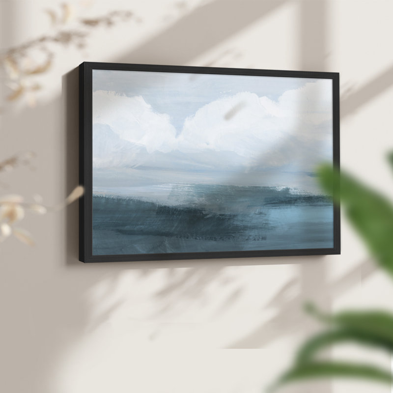 Azure Rising I - reproduction encadrée, H 11 po x l 14 po, Noir, noir, noir, noir