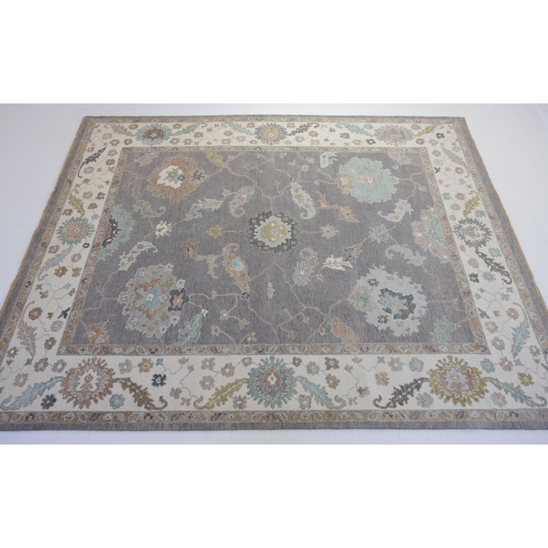 Hand Knotted Wool Oriental Area Rug, Rectangle 12' x 15'