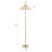 65.4" 2-Light Rattan Floor Lamp with Cone-Shaped Shade and Pull Chains