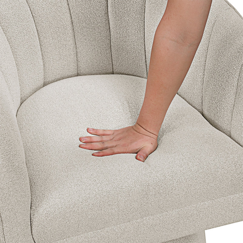Fauteuil d'appoint pivotant Upholstery, Beige
