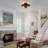 2-Light Modern Farmhouse Semi-Flush Mount Light