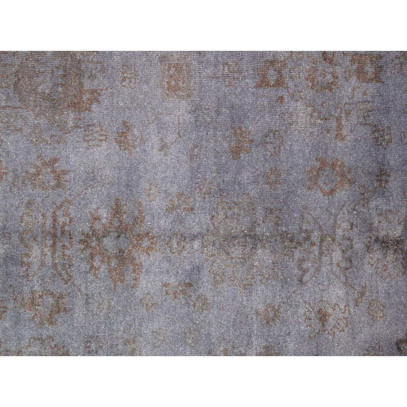 Tapis gris oriental en laine / coton 7 pi 10 po x 9 pi 4 po Oriental