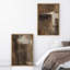 «Brown Neutral Modern Abstract», reproduction d'art sur toile encadrée pour chambre principale, 2 pièces-929696980-929696982