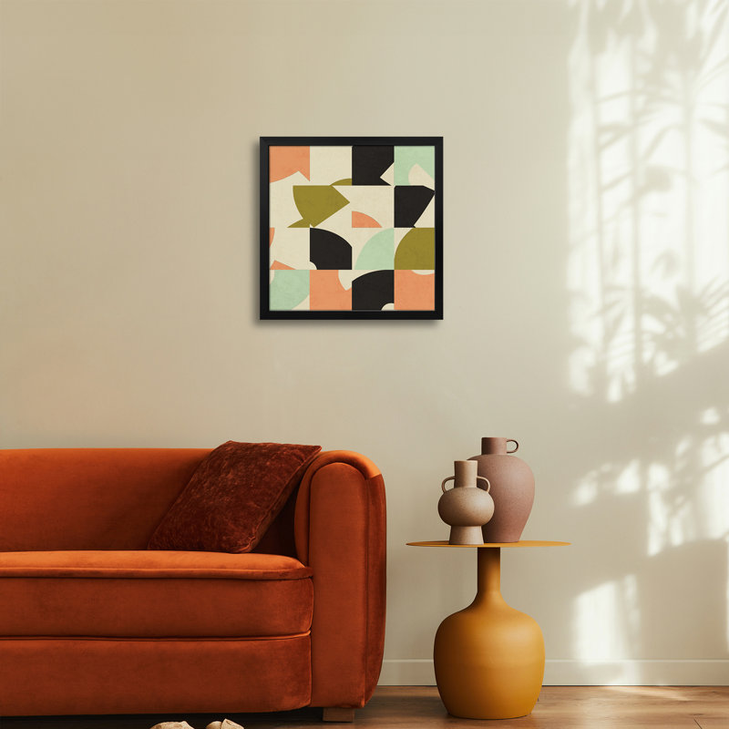 Motif géométrique de damier - reproduction d'art murale - affiche de galerie, H 24 po x l 24 po