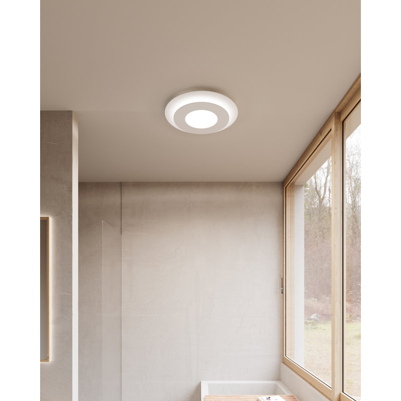 Textured White Aluminum 20" LED Flush Mount Light