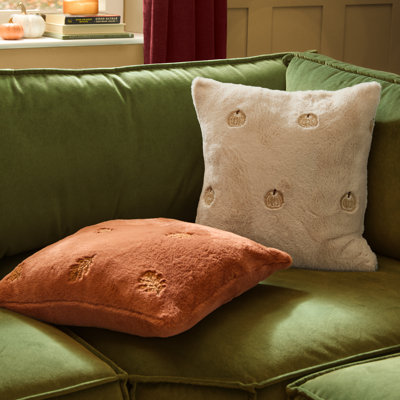 Autumn Pumpkins Beige Cushion