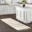 Tapis ivoire en laine texturée Jayko-254289684