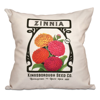 Botanical Blooms Floral Reversible Throw Pillow