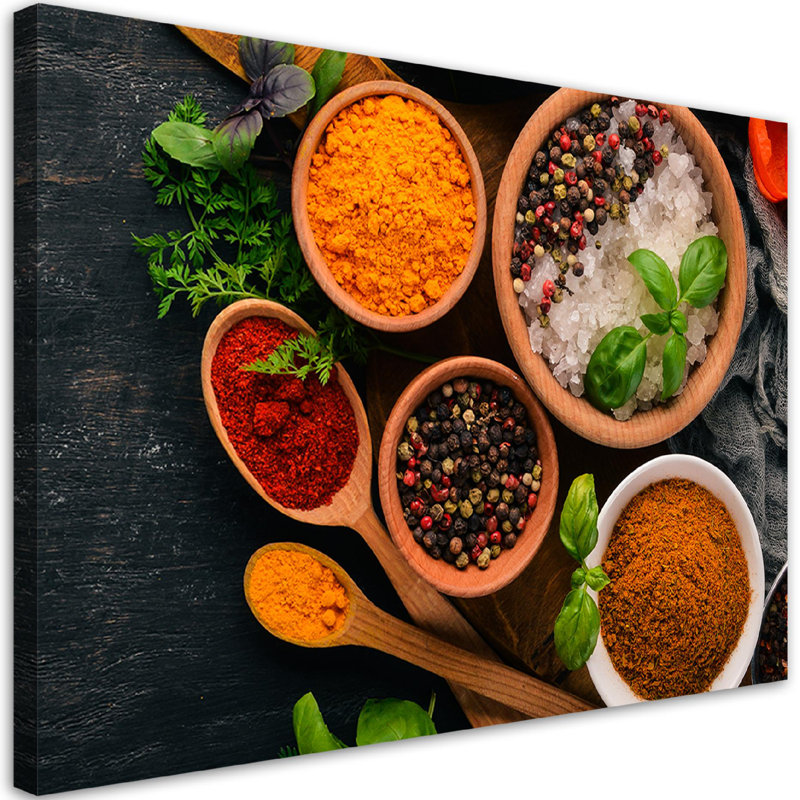 Aromatic Spices Kitchen - No Frame Print on Canvas