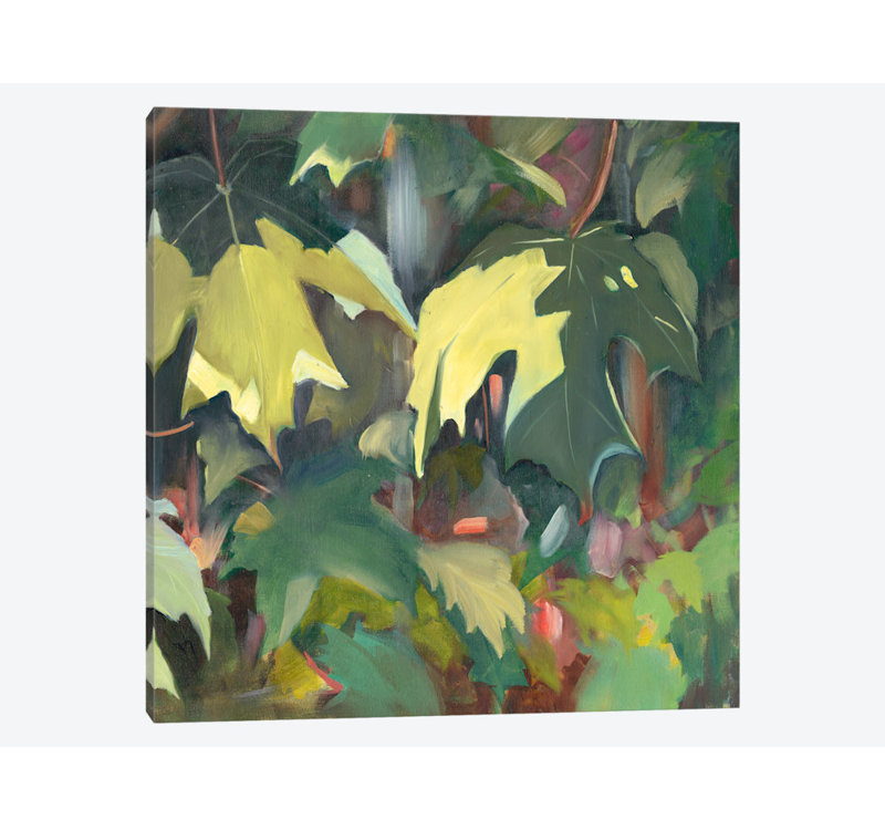 «Leaf Array II» par Sandra Lafrate - impression sur toile tendue, H 12 po x l 12 po x P 1,5 po, Pas de tapis, Toile tendue