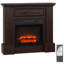 Foyer électrique 32 po avec manteau de cheminée autoportant Homcom - 1400 W