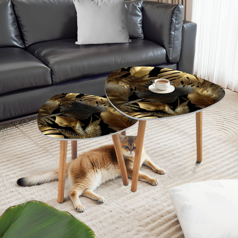 Ensemble de 2 tables basses gigognes Triangle