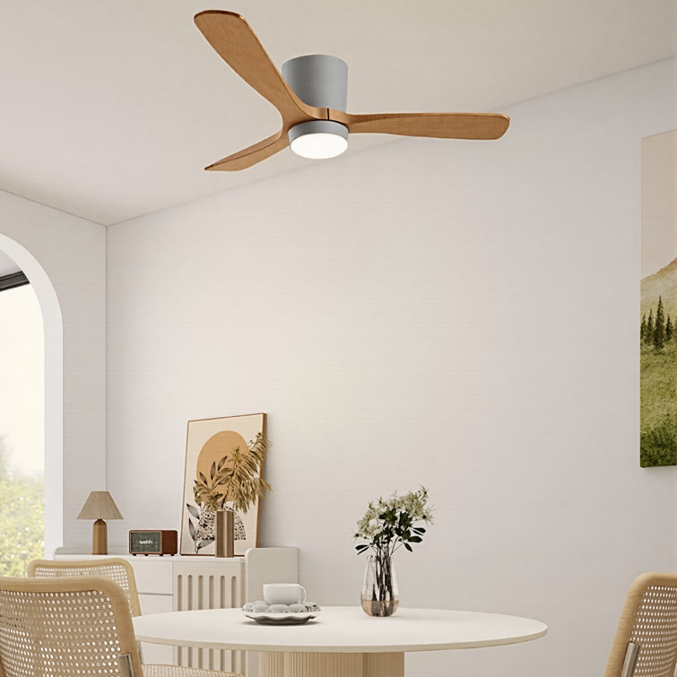 Ceiling Fans with Lights Dimmable and Remote Control Flush Mount