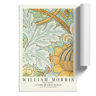 St. James Pattern with Border by William Morris - Frameless Print