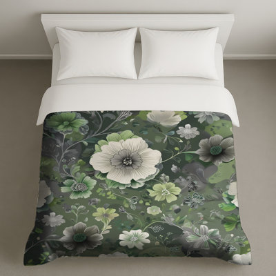 Green Floral Pattern Duvet Covers
