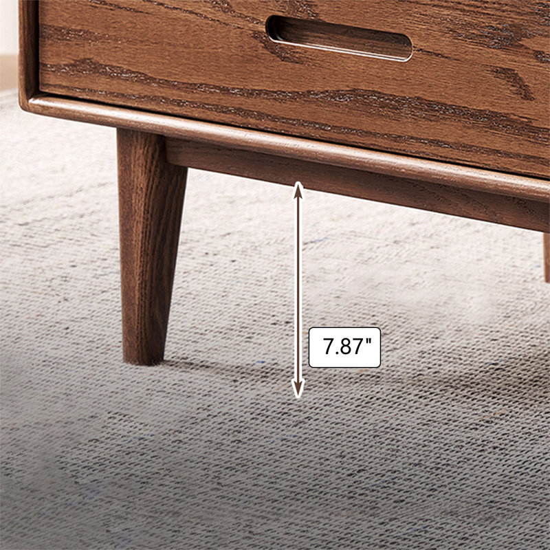 Table basse rectangulaire en bois massif noyer, H 16,93 po x L 53,15 po x l 23,62 po