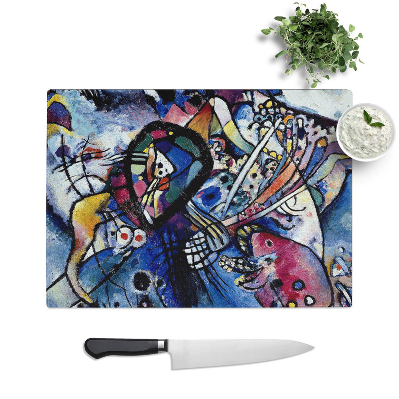 Two Ovals by Wassily Kandinsky Chopping Board, 0.4cm H x 28.5cm W x 39cm L