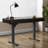 Standing desk with built-in outlet, glass top-402262798-348550547