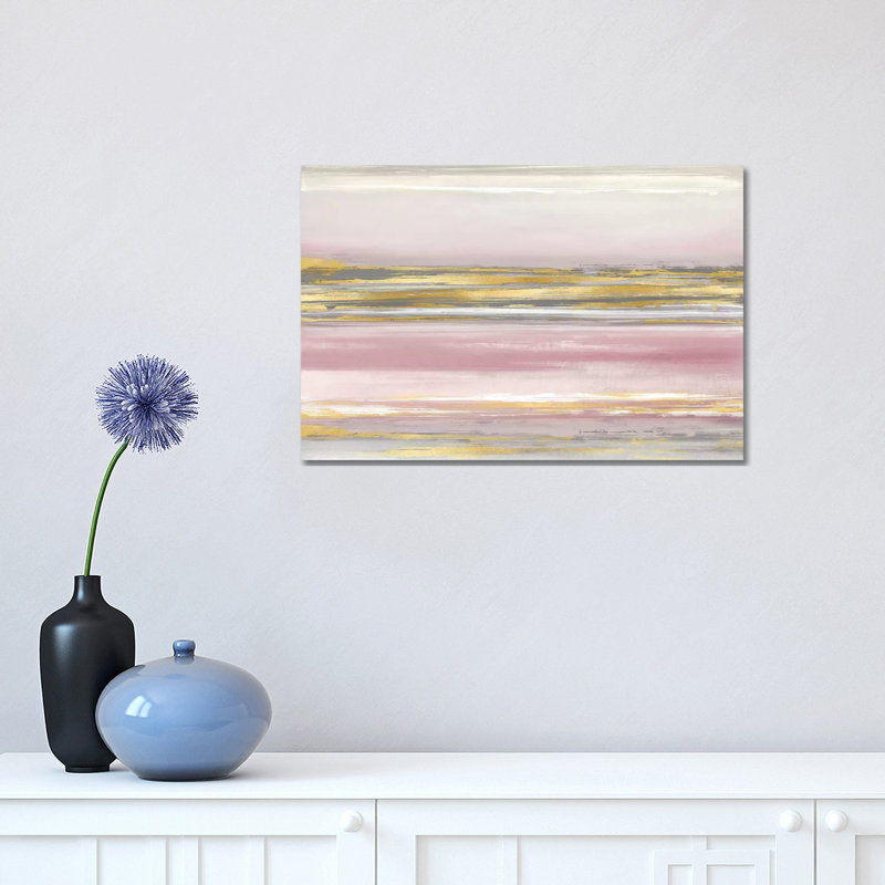 «Subtle Reflections With Blush», impression sur toile tendue, H 12 po x l 18 po x P 1,5 po, Pas de tapis, Toile tendue