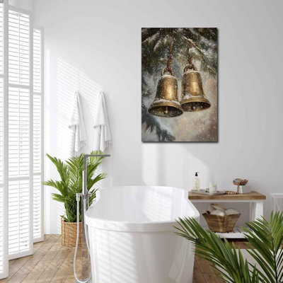 Art mural en toile 24 po x 36 po Christmas Jingle Bells