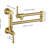 Modern Pot Filler - Wall Mount, Brass, Gold, Drip, Easy To Operate Gold Faucet Mounted, Corrosion Finish