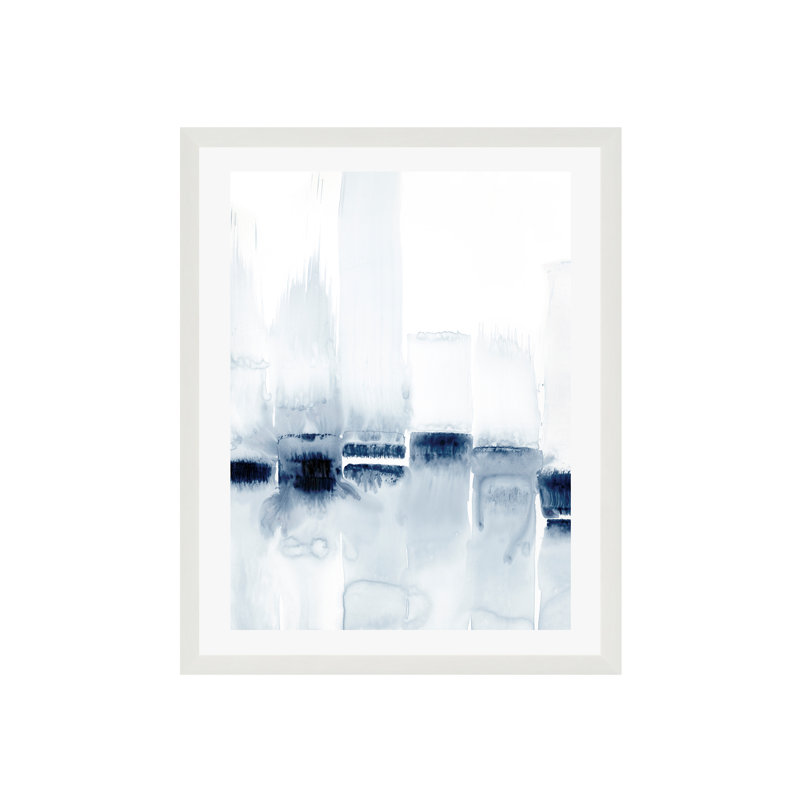 «City Across The Water I» par Ethan Harper - peinture encadrée, Blanc, H 30 po x l 30 po