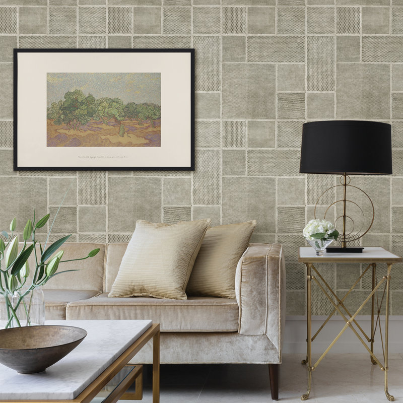 Donnington Geometric Roll, Taupe