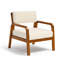 Fauteuil d'extérieur en bois d'acacia avec coussins résistants aux intempéries Chaise longue de patio robuste avec coussins à fixation sécuritaire