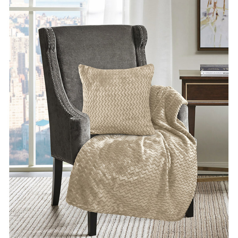 Balthasar Throw Blanket, W23 x L35cm, Latte