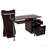 Stylish Computer Desk With Storage, Chocolate
